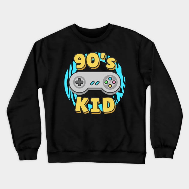 90s Gamer Kid Crewneck Sweatshirt by Urban_Vintage